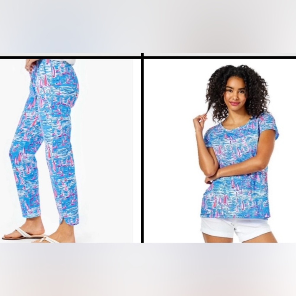 Lilly Pulitzer Emora Knit Pants and shirt set - Zanzibar Blue
Boatylicious sz L